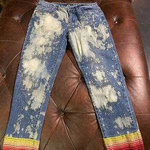 Distressed jeans